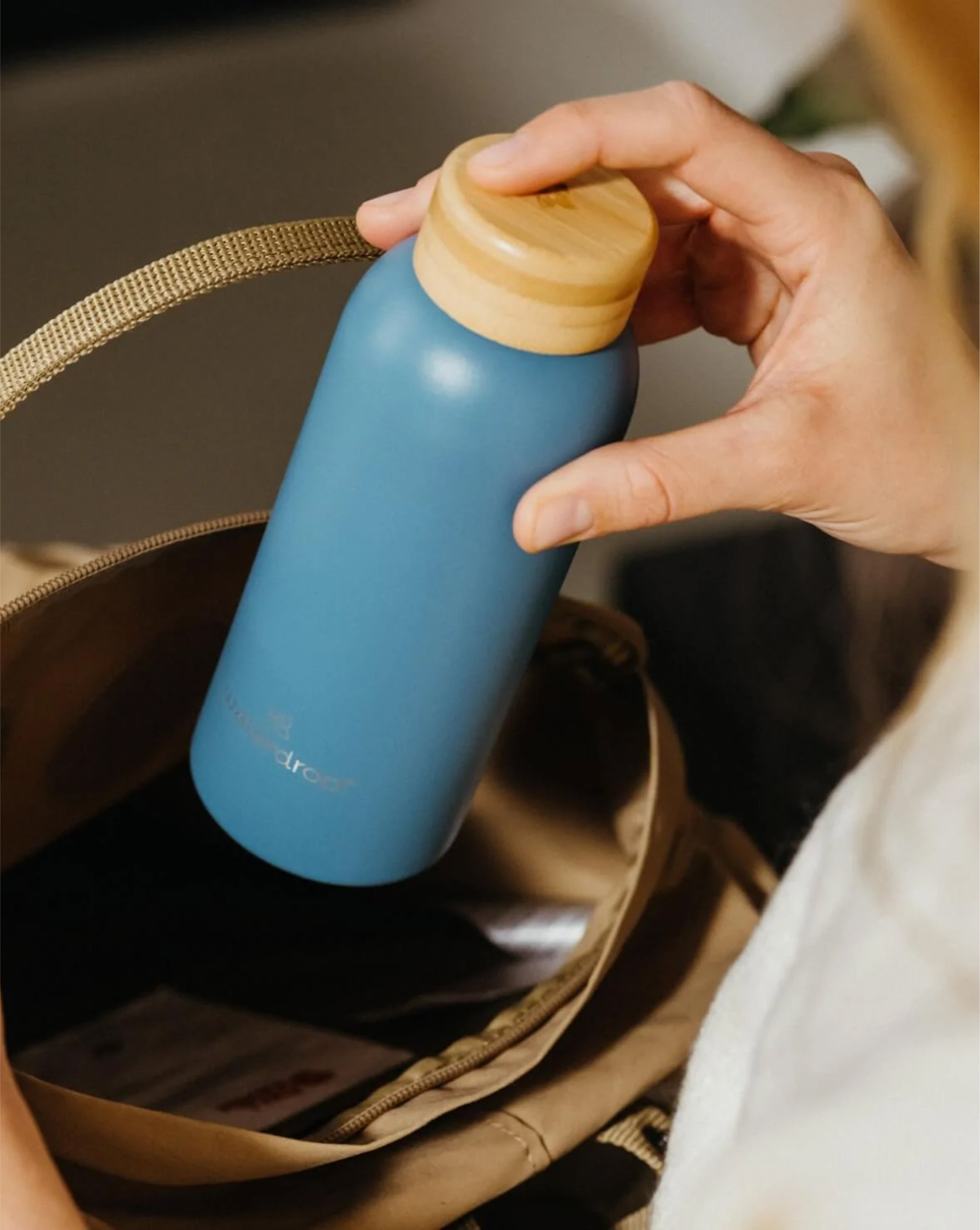 Thermo Steel Bottle · Bamboo Cap
